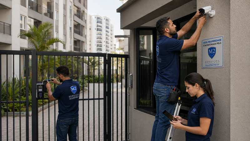 Monitoramento eletrônico com automação instalado pela M2 Serviços
